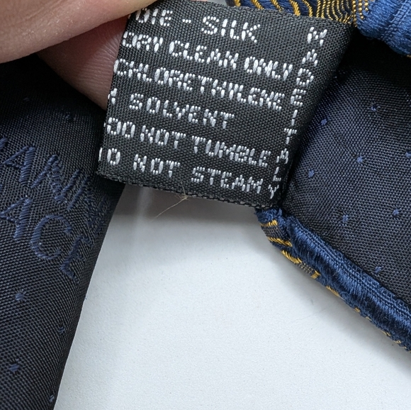 Versace Blue and Gold Medusa Head  Tie - Picture 5 of 7